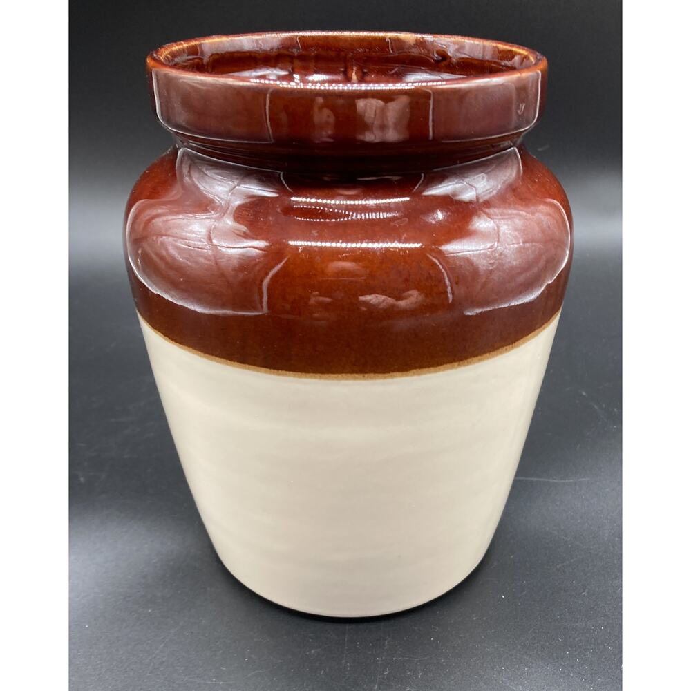 McCoy Jar #178 Brown Glazed Ceramic Lancaster Colony Made in the USA HTF Rare